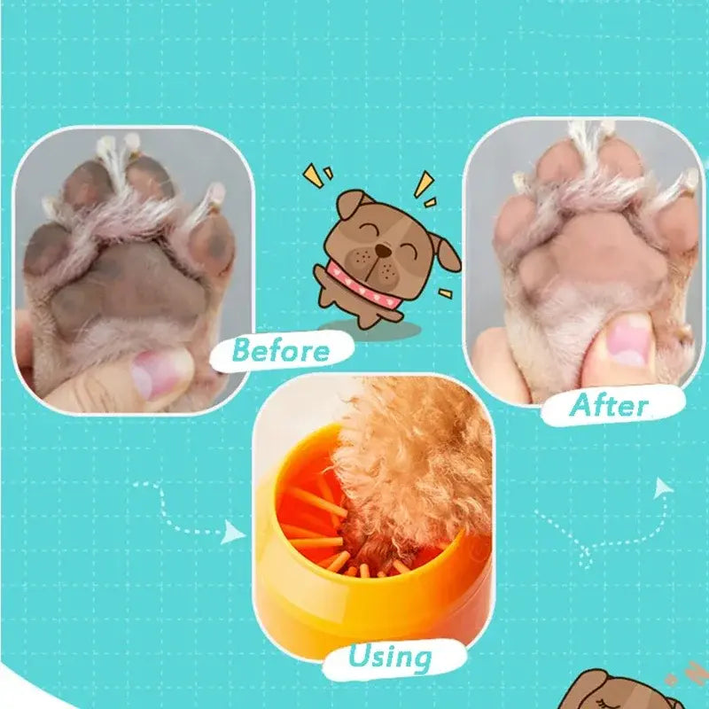Portable Dog Paw Cleaner: Soft Silicone - Pawzzey