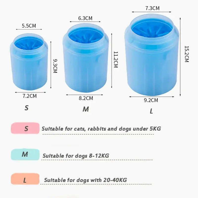 Portable Dog Paw Cleaner: Soft Silicone - Pawzzey